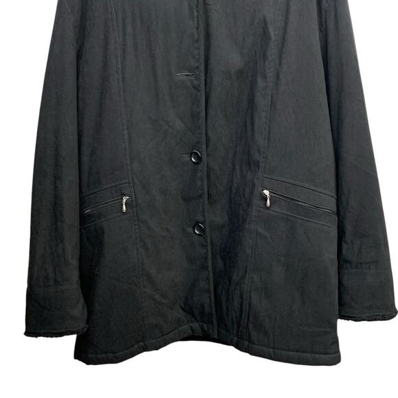 Marlo Artic Warmth Faux fur Black Jacket SZ XL - Picture 7 of 12